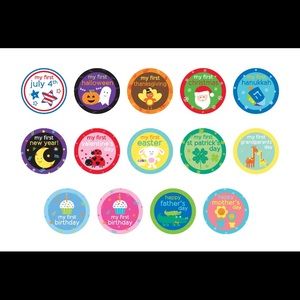 New 15pk baby’s first holiday stickers
